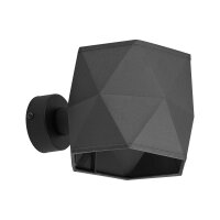 Wandleuchte Stoffschirm Grau Schwarz E27 Modern