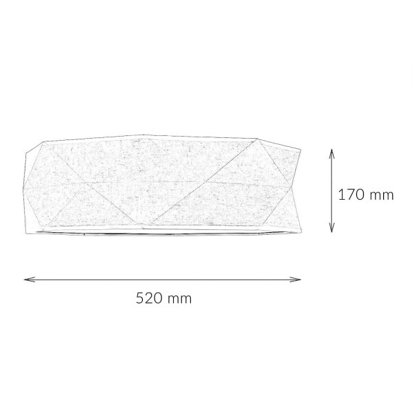 Deckenleuchte Modern Leinen 52 cm breit 4x E27 wohnlich