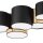 Deckenleuchte Modern 5-flammig Schwarz Gold blendarm E27