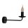 Wandlampe Rustikal Metall Schwarz für E27 dekorativ