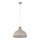 Hängelampe Metall Holz Ø 34 cm Retro Beige E27