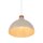 Hängelampe Metall Holz Ø 34 cm Retro Beige E27