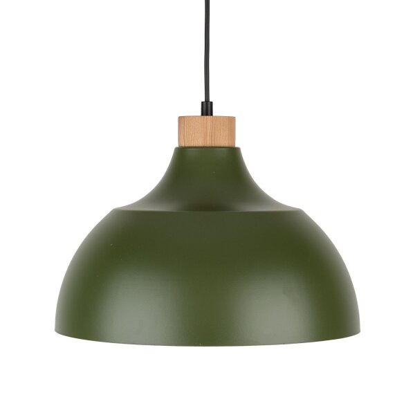Hängeleuchte Metall Grün Retro Ø 34 cm verstellbar E27