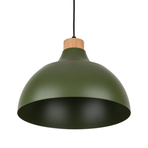 Hängeleuchte Metall Grün Retro Ø 34 cm verstellbar E27