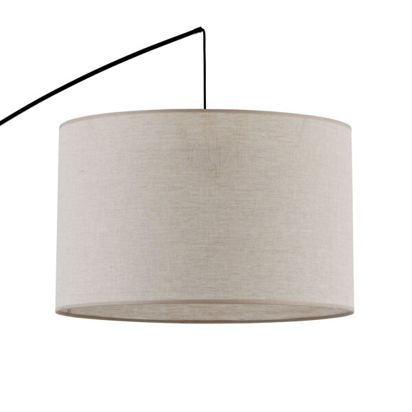 Bogenlampe groß Stoff Metall gebogen 245 cm hoch