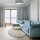 Deckenlampe Grau rund flach Ø 60 cm Stoffschirm Modern