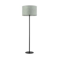 Stehlampe Wohnzimmer 159 cm Stoffschirm Grün Schwarz...