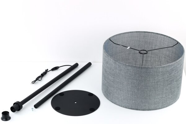 Stehleuchte Grau Schwarz 159 cm klein E27 Modern