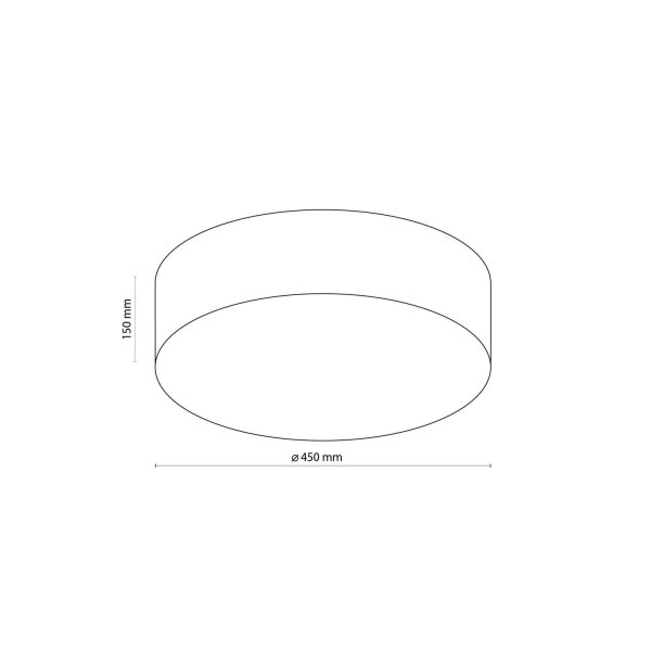 Deckenlampe Weiß Stoff Ø 45 cm rund blendarm RONDO