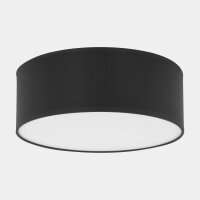 Deckenleuchte rund &Oslash; 45 cm Schwarz blendarm Stoff