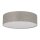 Deckenleuchte Stoffschirm rund Ø 60 cm flach Grau-Beige