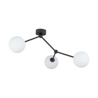 Deckenleuchte Schwarz Weiß Glas Metall 3-flammig...