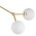 Deckenlampe Glas Metall 4-flammig in Gold Weiß VINZA