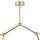 Deckenlampe Glas Metall 4-flammig in Gold Weiß VINZA
