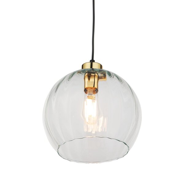 Pendelleuchte rund Glas Ø 25 cm höhenverstellbar E27