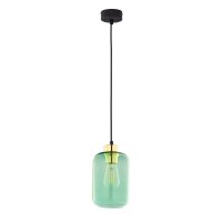 H&auml;ngeleuchte Glas Gr&uuml;n &Oslash; 14 cm E27 elegant