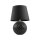Tischleuchte Schwarz 60 cm hoch Glas Stoff E27 DOLORES