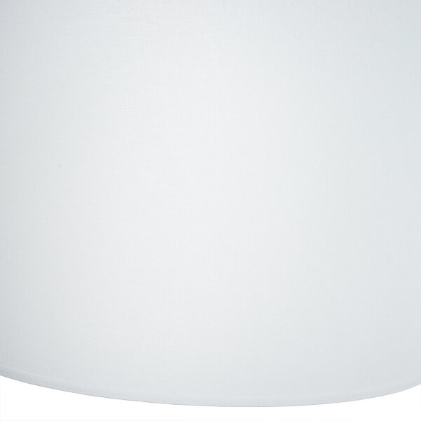 Tischlampe Weiß Silber groß 62 cm Stoff Glas E27