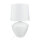Tischlampe Weiß Silber groß 62 cm Stoff Glas E27