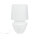 Tischlampe Weiß Silber groß 62 cm Stoff Glas E27