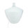 Tischlampe Weiß Silber groß 62 cm Stoff Glas E27