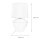 Tischlampe Weiß Silber groß 62 cm Stoff Glas E27