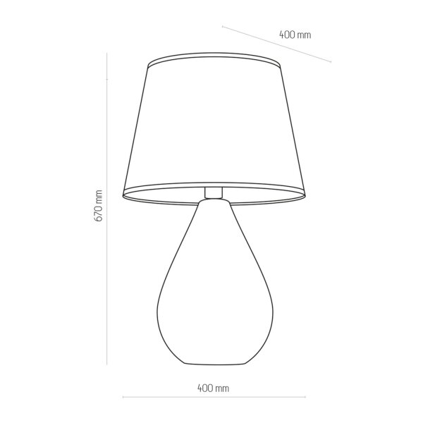 Tischleuchte Schwarz Glas Stoff 67 cm hoch Modern E27