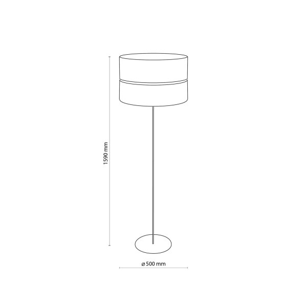 Stehlampe Stoff Metall 159 cm klein Modern Schwarz Gold