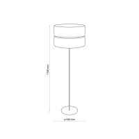 Stehlampe Stoff Metall 159 cm klein Modern Schwarz Gold