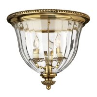 Design Deckenleuchte Glas Echt-Messing Ø37cm...
