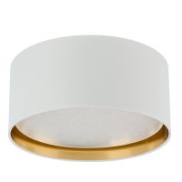 Deckenlampe rund &Oslash; 45 cm Wei&szlig; Gold blendarm...