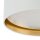 Deckenlampe rund Ø 45 cm Weiß Gold blendarm Stoffschirm