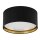 Deckenleuchte rund Ø 45 cm Schwarz Gold blendarm 4x E27
