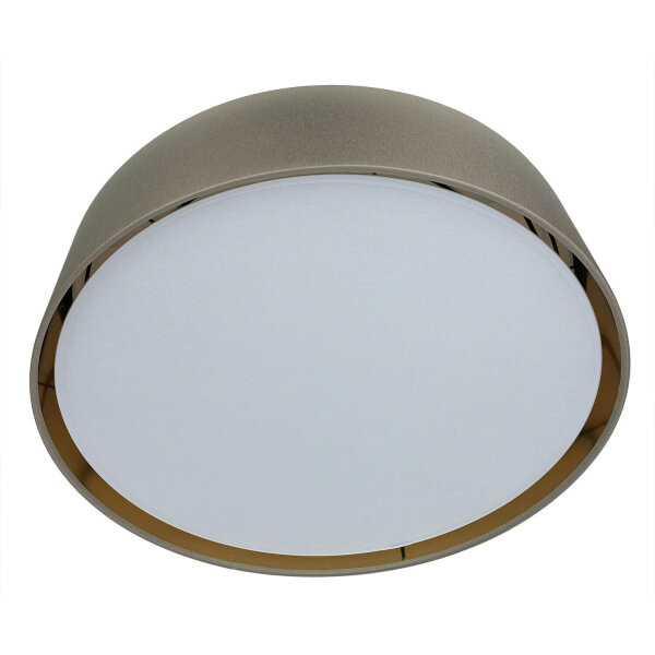 Deckenleuchte rund für 4x E27 Stoff in Beige Gold