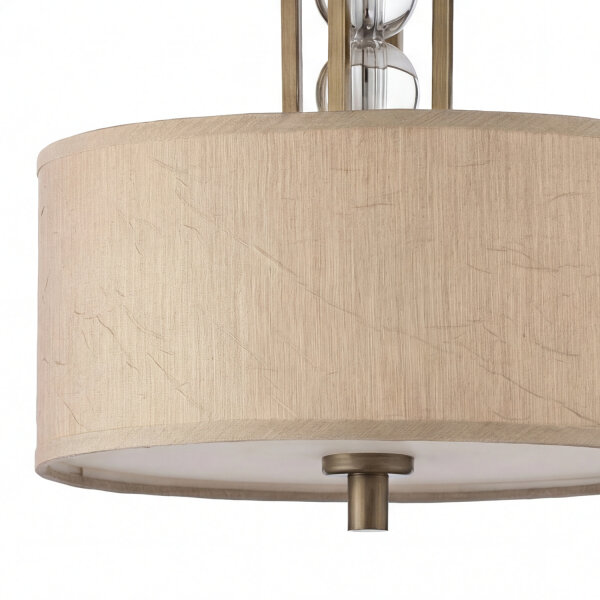 Elegante Deckenleuchte rund Beige Vintage Wohnzimmer
