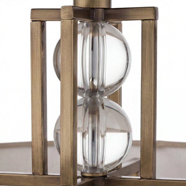 Elegante Deckenleuchte rund Beige Vintage Wohnzimmer