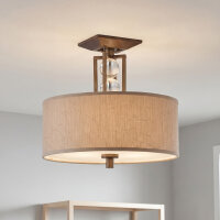 Elegante Deckenleuchte rund Beige Vintage Wohnzimmer