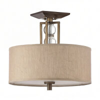 Elegante Deckenleuchte rund Beige Vintage Wohnzimmer