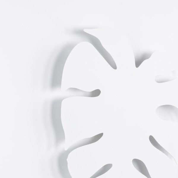Weiße Wandlampe Metall 39 cm Blatt indirektes Licht