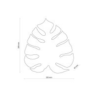 Weiße Wandlampe Metall 39 cm Blatt indirektes Licht