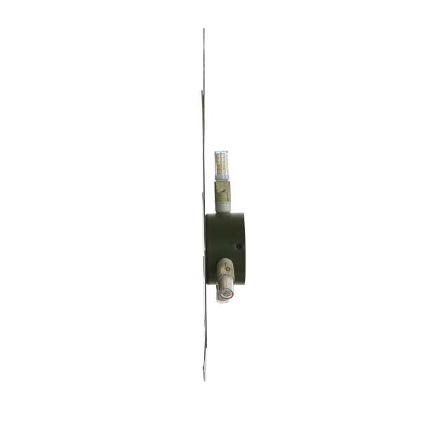 Metall Wandleuchte Grün 39 cm Blatt indirektes Licht