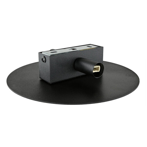 Wandlampe rund flach Ø 20 cm Modern Metall Schwarz