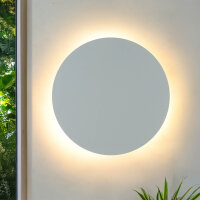 Wandlampe rund Metall &Oslash; 30 cm flach Wei&szlig; G9 Modern