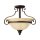Deckenleuchte Glas Metall Bronze 2-flammig E27 Landhaus