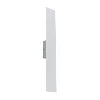 Wandleuchte Wei&szlig; Metall flach 50 cm lang indirektes Licht