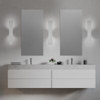 Wandleuchte Weiß Metall flach 50 cm lang indirektes...
