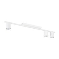 Deckenleuchte Wei&szlig; Modern lang 80 cm flach 3-flammig