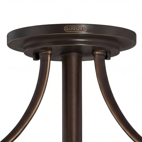 Deckenleuchte Bronze Glas Metall E27 3-flammig Ø46 cm