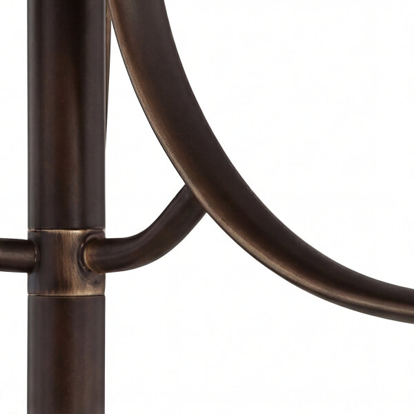 Deckenleuchte Bronze Glas Metall E27 3-flammig Ø46 cm