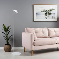 Stehlampe Weiß 140 cm klein Metall verstellbarer...